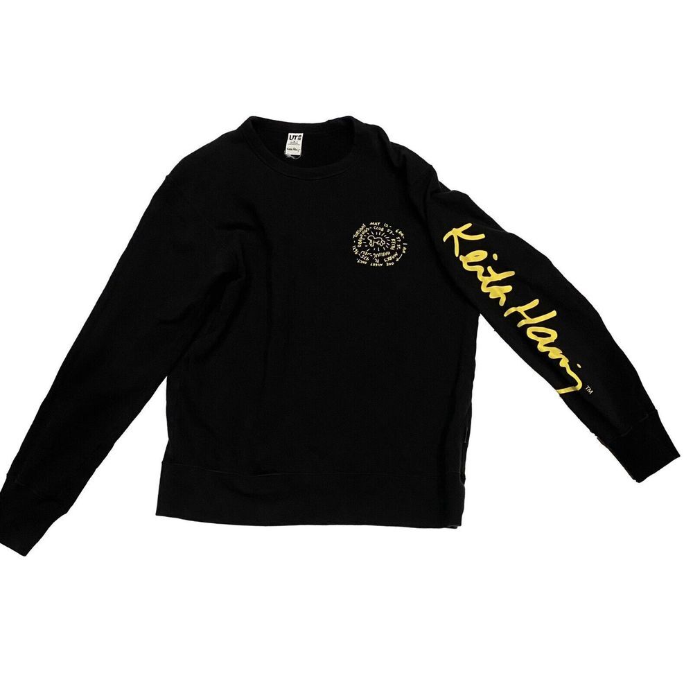 Keith‎ Haring x Uniqlo Black Sweatshirt Big Spell out Size M